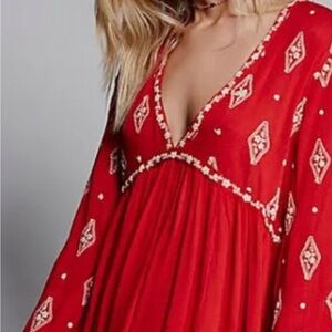 Free People Red Mini Dress